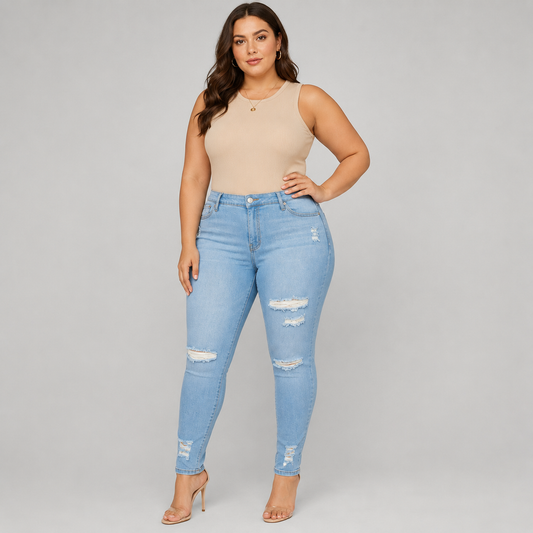 PLUS SIZE-SKINNY-LIGHT
